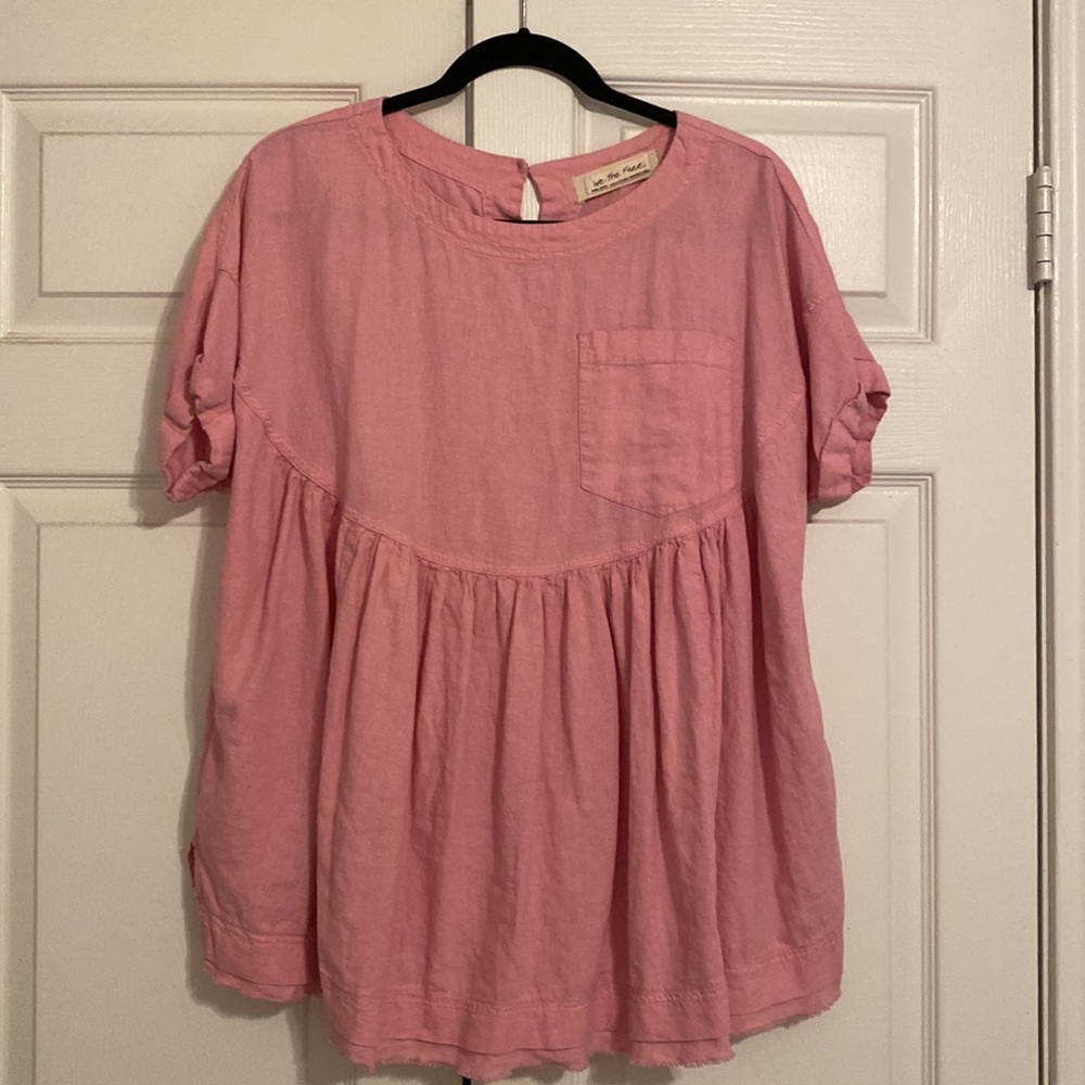 WE THE FREE Pink Short Sleeve Tunic XS